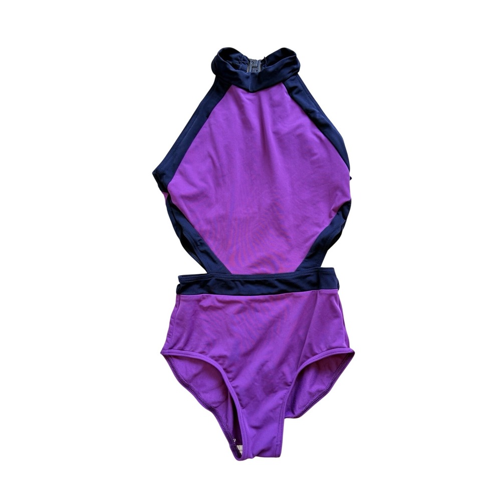 Nikolay Little Rita Halter Open Back Girl's Dance Wear Youth 12-13y Purple